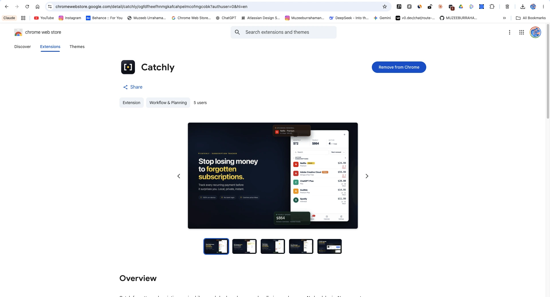 Catchly — Smart Subscription Tracker