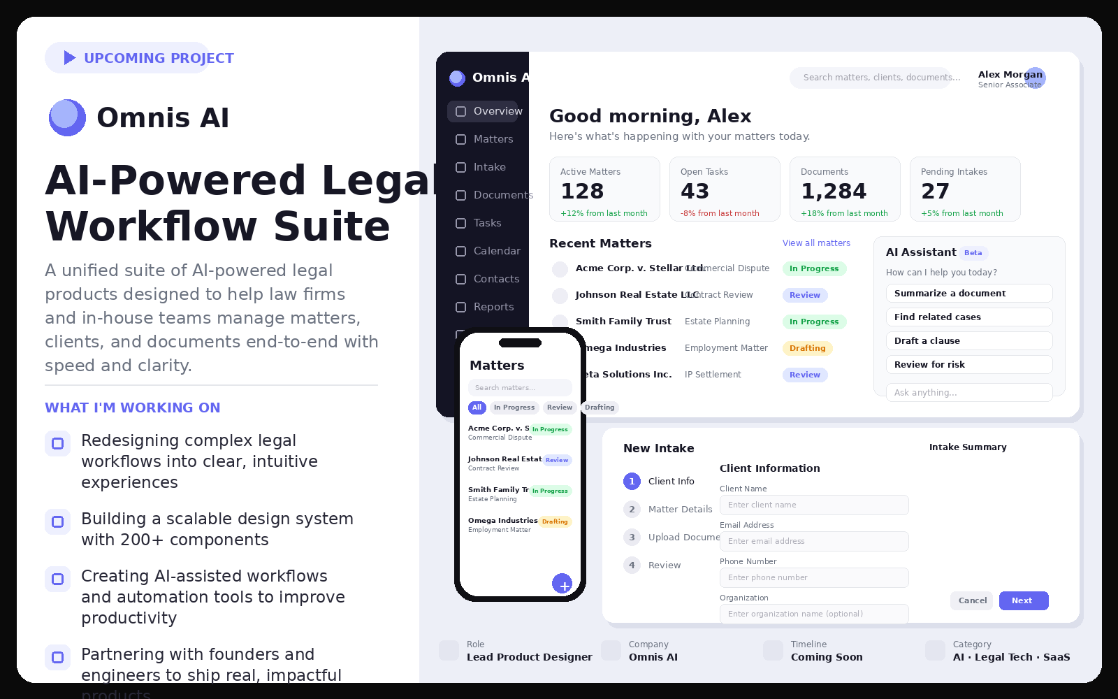 Omnis AI — AI-Powered Legal Workflow Suite