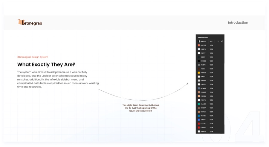 Design system screen