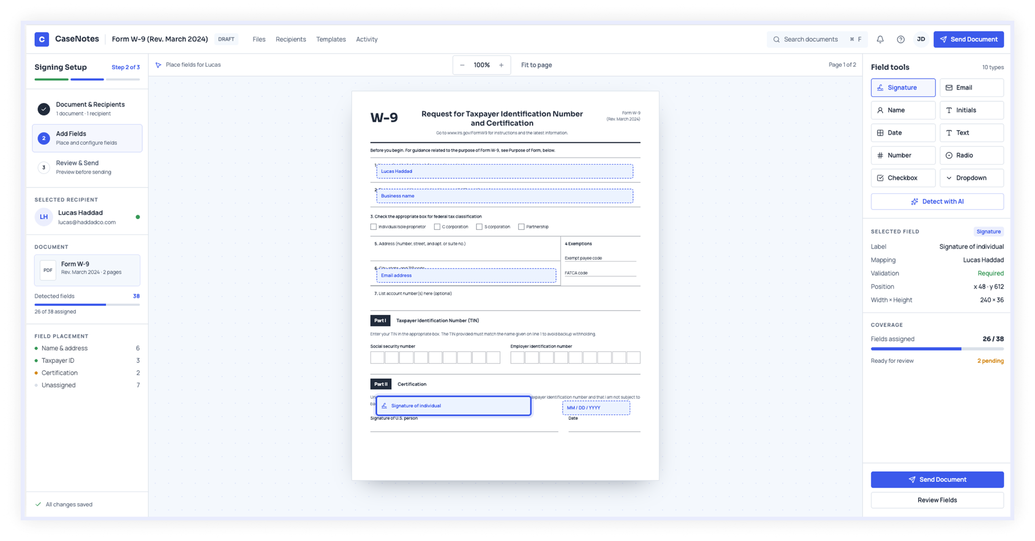 Redesigned OmnisProof: 1 Guided Workspace