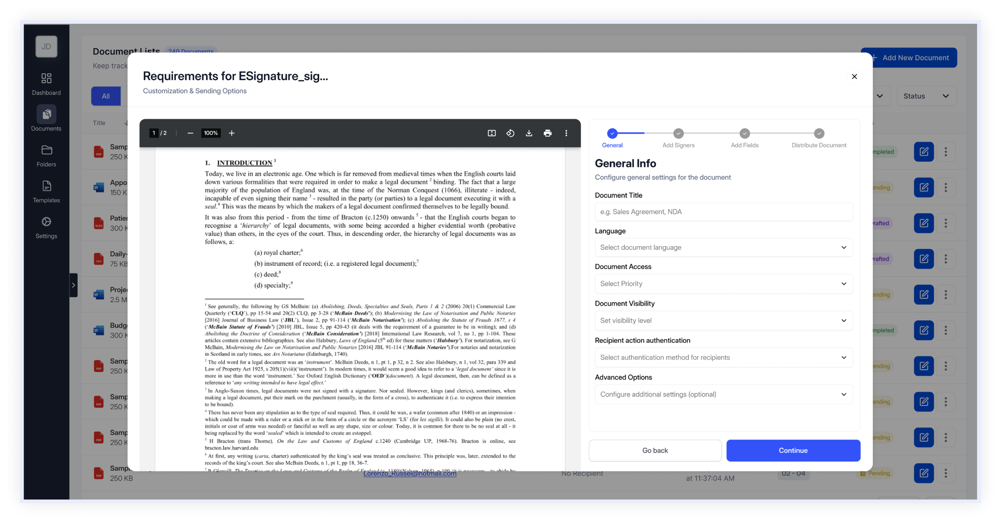 Original OmnisProof: 4-Step Modal Wizard