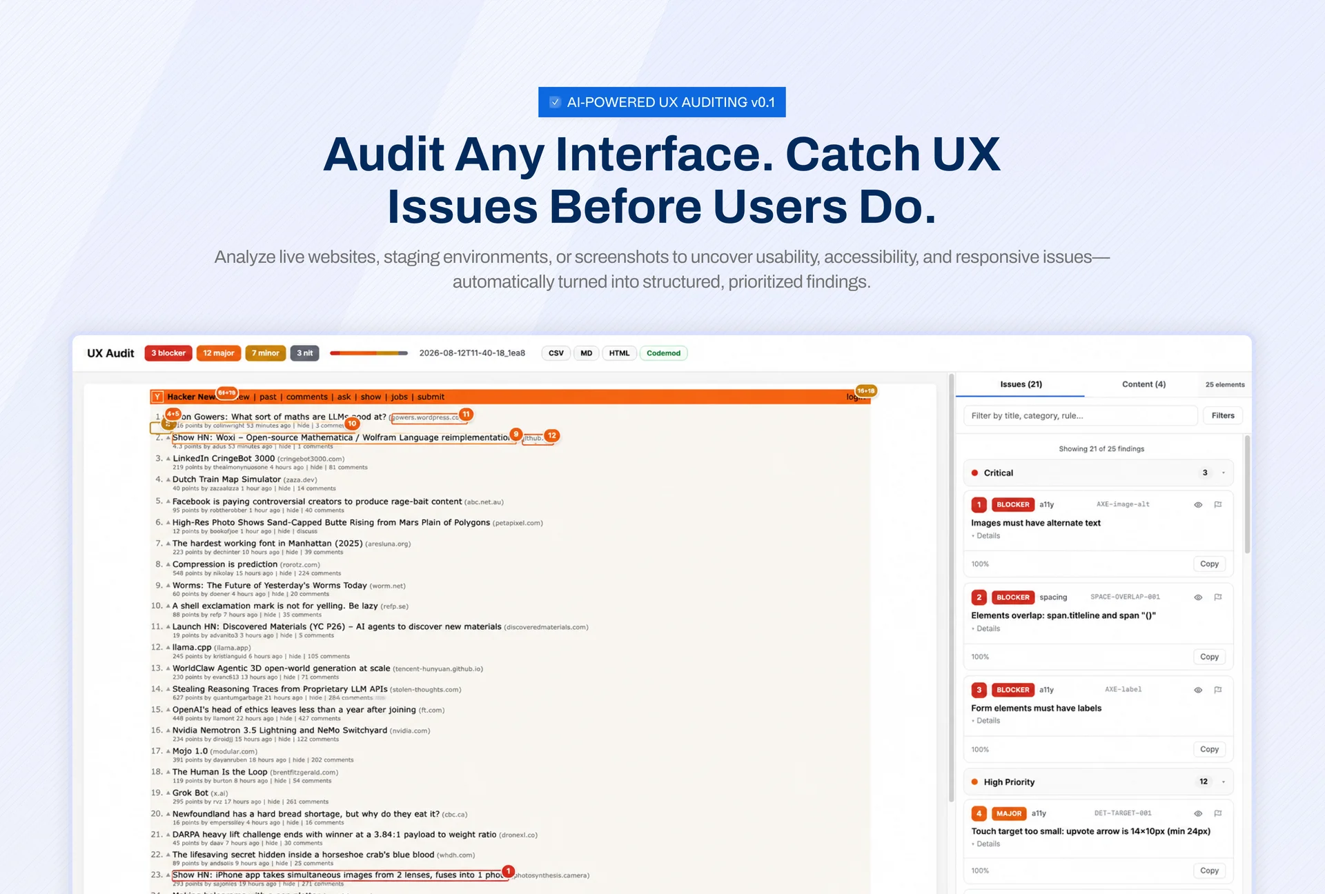 AI UX Trust and UX Audit Assistant preview