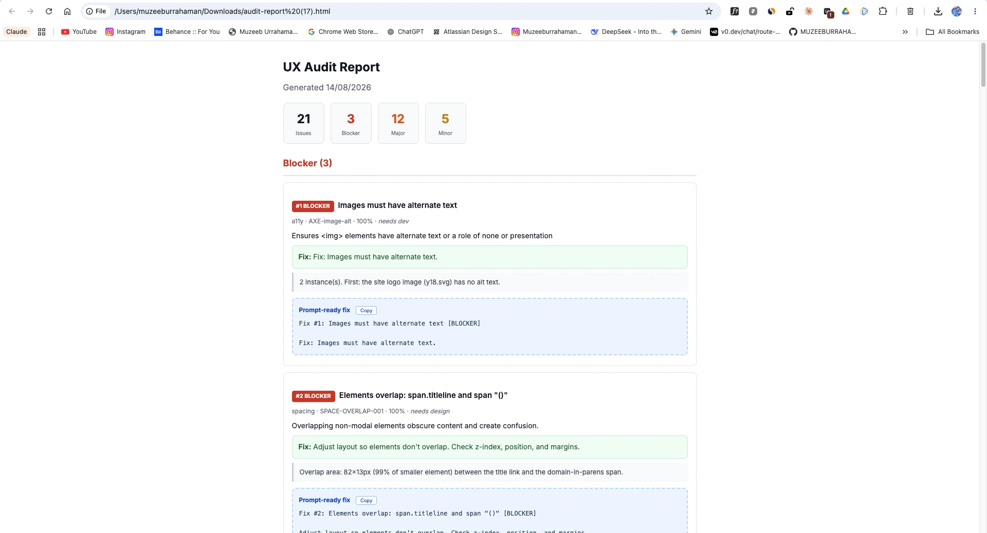 audit-report.html open in browser